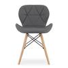 LAGO Eco-leather Chair - Gray X 1