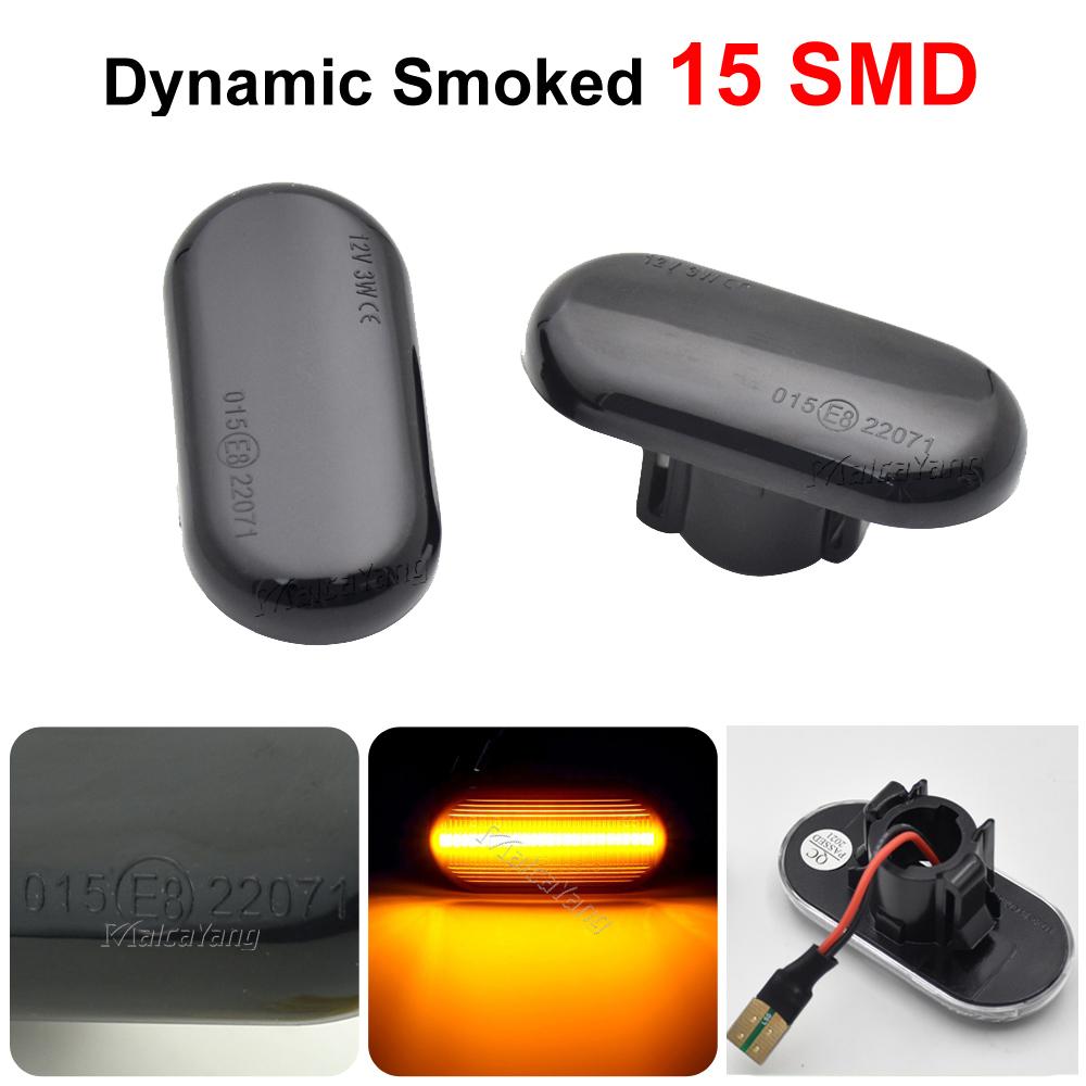 For Dacia Duster Dokker Lodgy Renault Megane 1 Clio1 2 KANGOO ESPACE Smart Sequential Flashing LED Turn Signal Side Marker Light