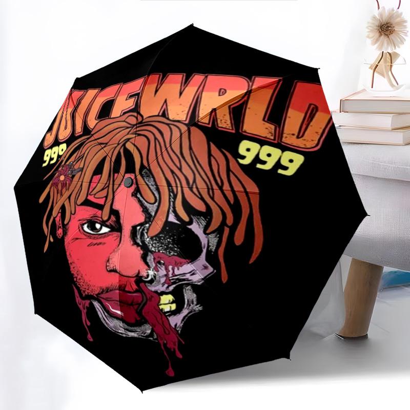 Juice Wrld: Legacy Emotion Music Folding umbrella Portable 8 paraphenoid bones Three folds Umbrella travel