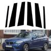 6pcs Fit For BMW X1 E84 2010 2011 2012 2013 2014 2015 Gloss Black Window Pillar Posts Cover B C Column Stickers Side Door Panel Trim