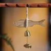 Wooden Windchime Home Decoration Wooden Door Bell Front Door Remind Bell Fish Shaped Alarming Windchime Room Decoration
