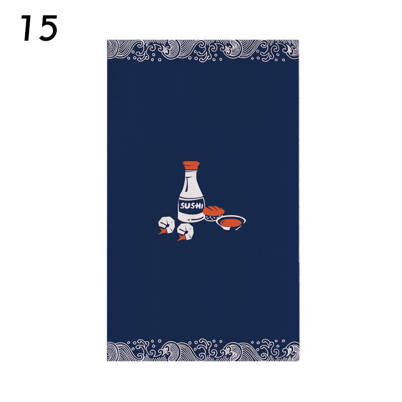 Japanese Style Door Head Half-curtain Noren Cuisine Izakaya Sashimi Seafood Restaurant Decor Short Curtains Kitchen Partition