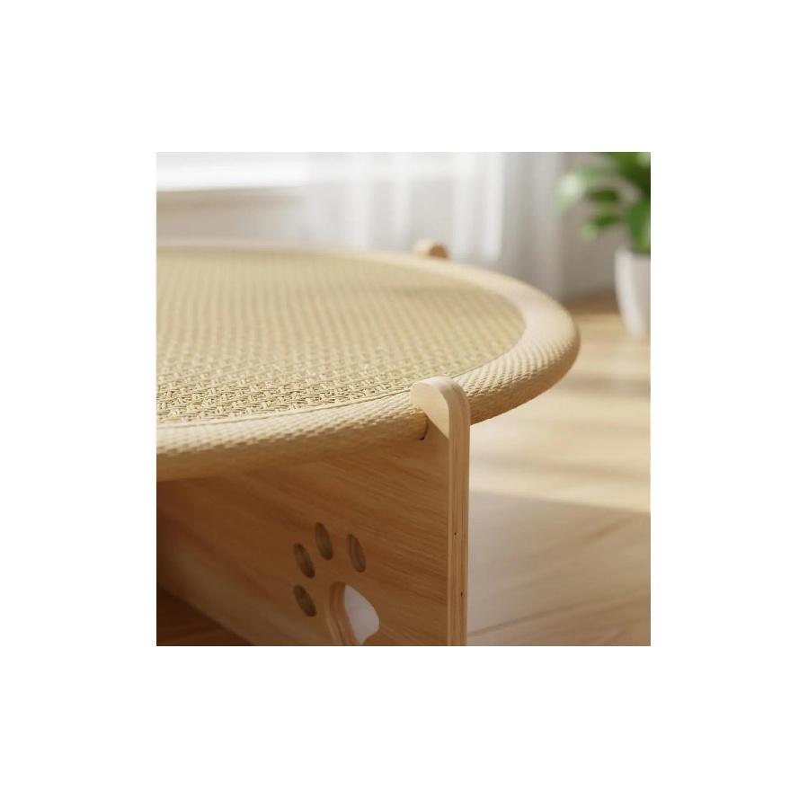 Feline Scratcher Bed Breathable Feline Hammock Bed Small Dog Sleeping Mat Scratch Resistant Wooden Frame for Summer
