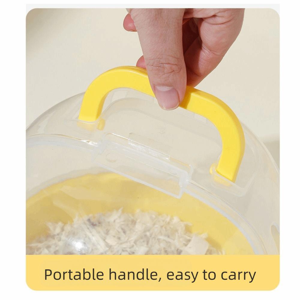 Transparent Travel Hamster Carrier Breathable Outdoor Hamster Cage  Pet Outgoing