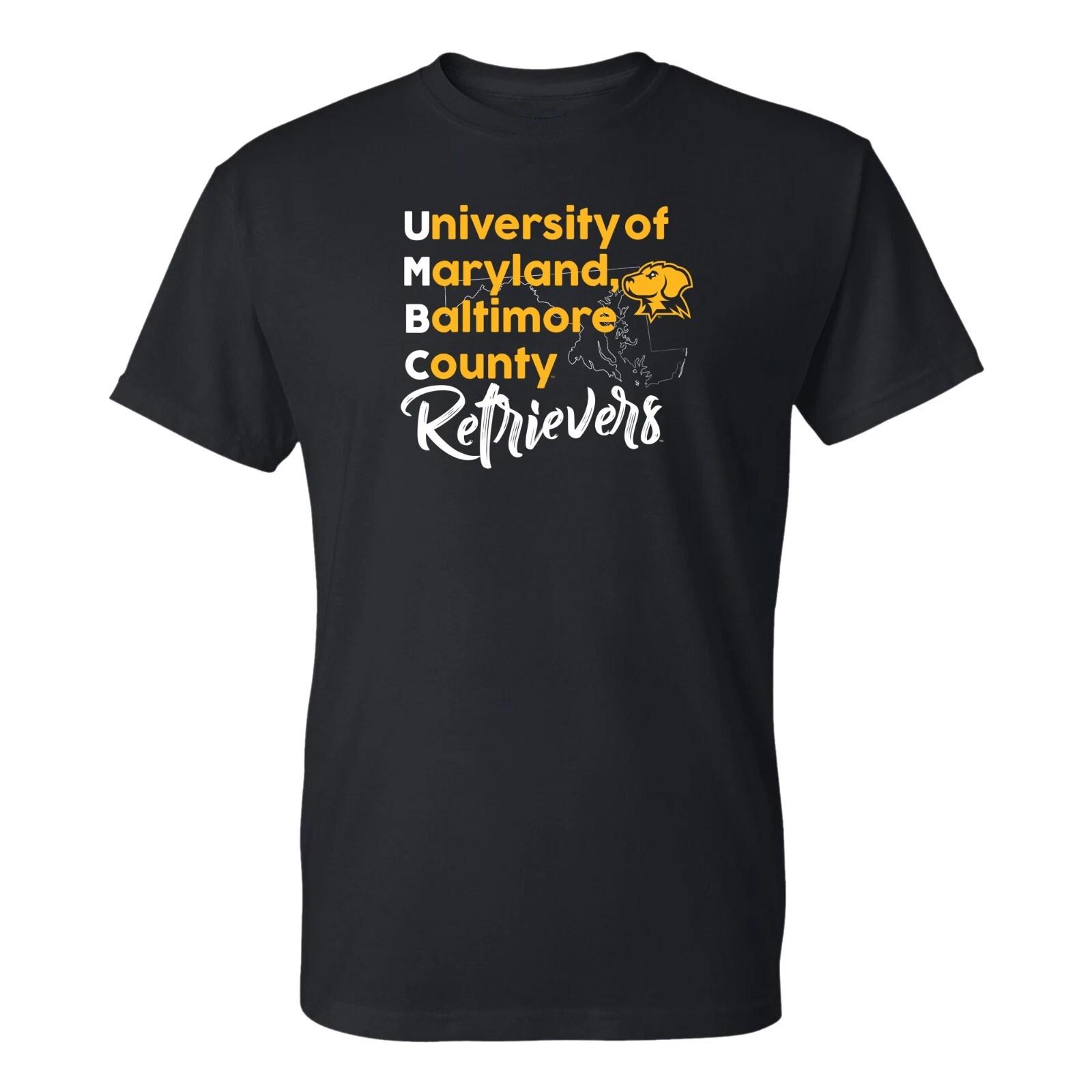 UMBC School Stack T-Shirt - Black M