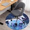 1pc Unicorn Fantasy Round Chair mat office Area Rug - Non-Slip, Floor Mat for Office, Bedroom, and Indoor Decor p127024