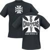 Classic Vintage West Coast Iron Cross Choppers California T-Shirt O-Neck Short Sleeve Casual Mens T-shirt Size S-4XL