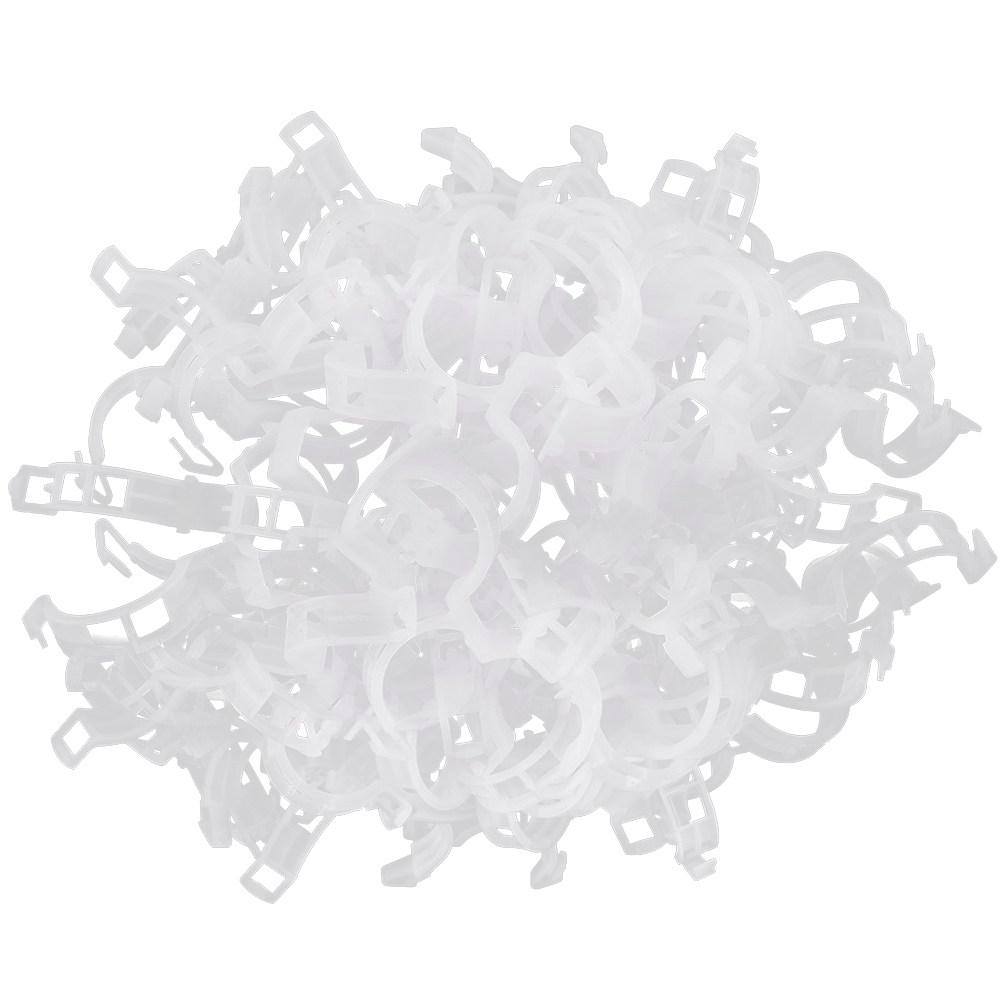 100 Stück Premium PP Pflanzenclips für Tomaten Gurken Paprika Melonen Rankenpflanzen Blumen Gartenstütze Aufrechtes Wachstum Belüftet