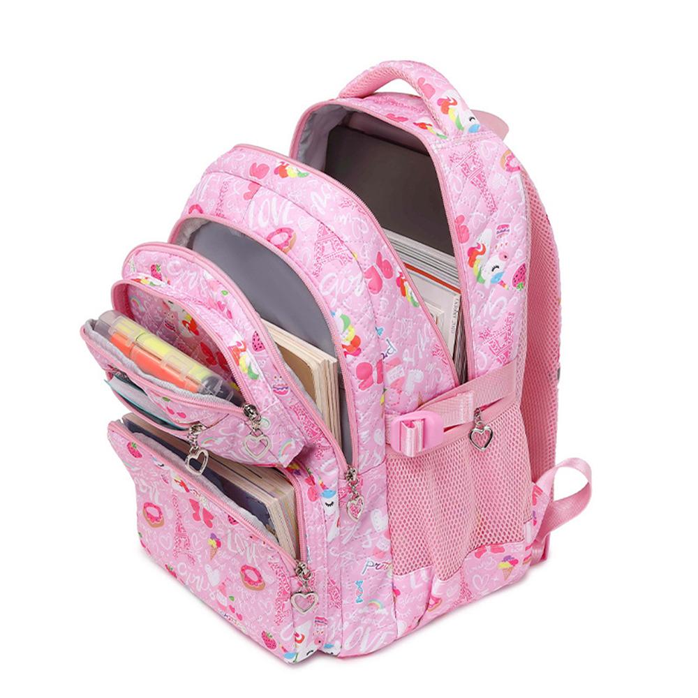 Large Capacity Girls Backpack 3Pcs Bookbag with Lunch Box School Backpack for Girls Elementary School Bags Set for Teens