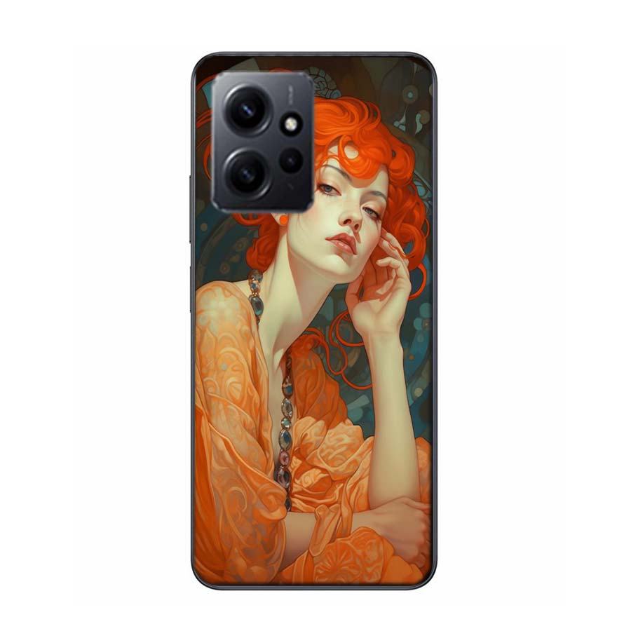 Exquisite Women's Loish Style Flowers Phone Case For Redmi 12 13C 12C 15C 9 10 10C Note 13 Pro Plus 14 15 Pro 9T 9C 9A TPU Soft