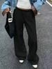 026 Early Autumn Retro Mid-Low Waist Lazy Sweatpants - European & American Style, Versatile Drape Sports Casual Wear