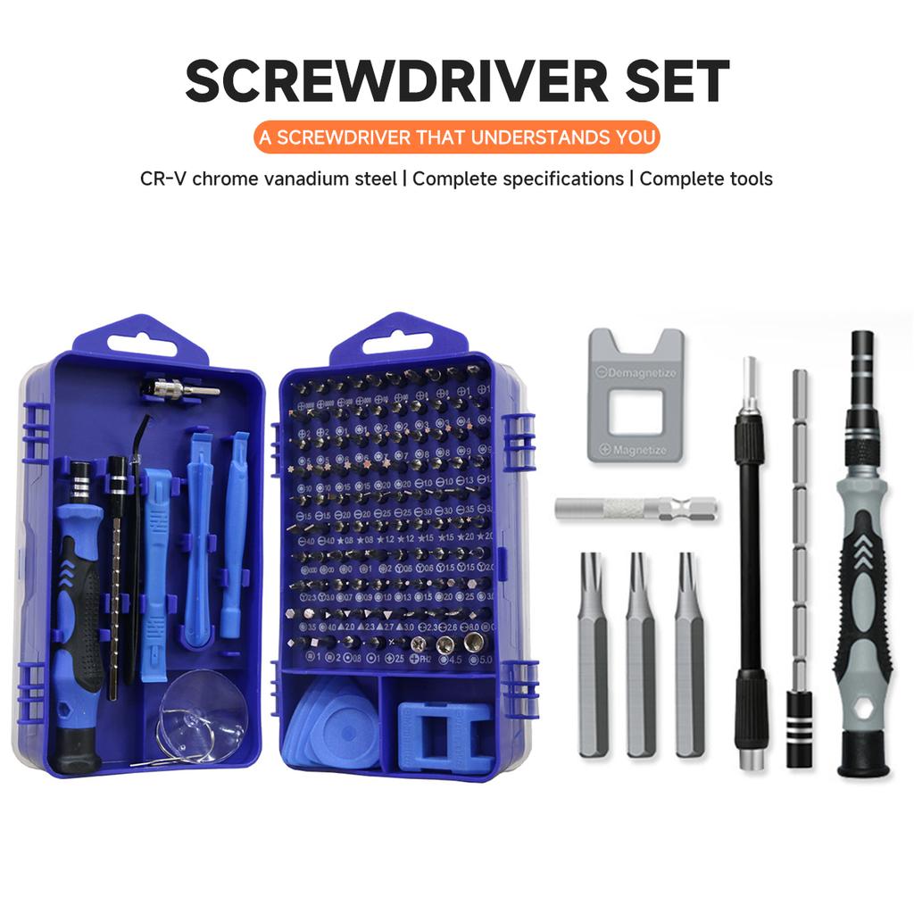 NEU Präzisionsschraubendreher 115-in-1 Set multifunktionales professionelles Reparaturwerkzeug mit 98 magnetischen Bits geeignet für verschiedene Reparaturen