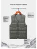 Men's Lightweight Winter Down Vest - Multi-Pocket, Thickened, Warm Workwear for Middle-Aged and Elderly.