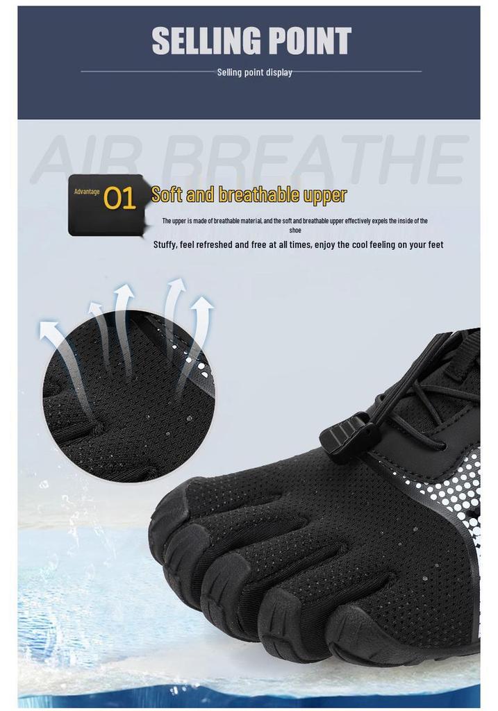 Unisex Five-Finger Lightweight Yoga & Wading Shoes for Indoor & Outdoor Activities