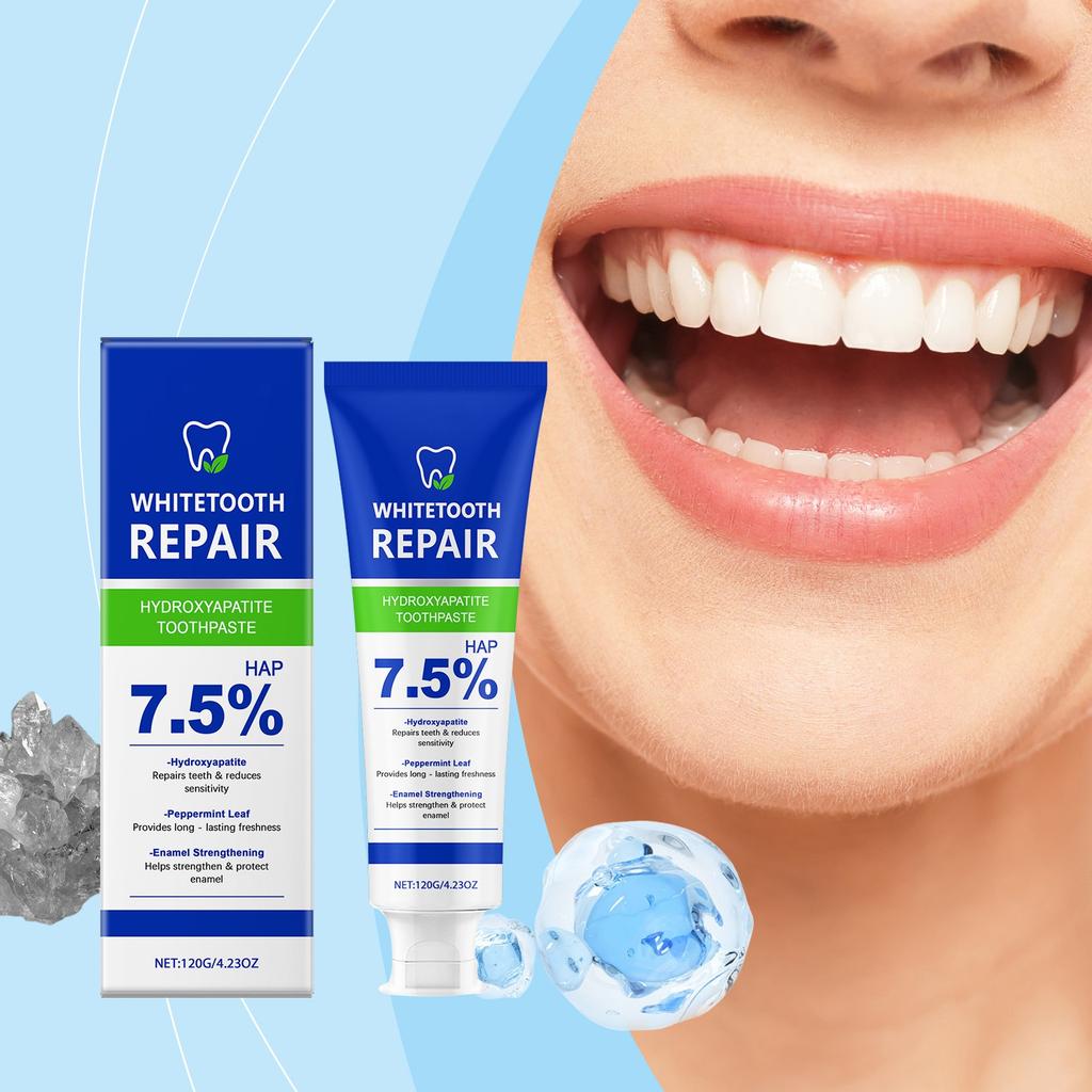 Hydroxyapatitová zubní pasta, bělicí zubní pasta, svěží dech, zubní pasta, zubní pasta, odstraňování skvrn, kompletní péče o zuby 120 g
