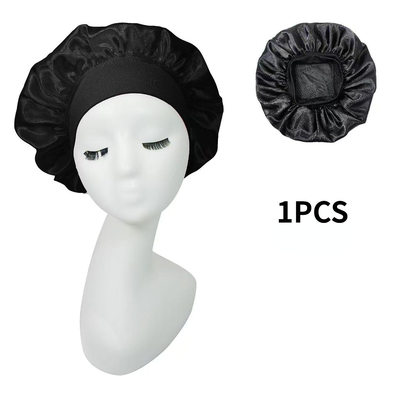 

Luxury Satin Sleep Cap, High Elasticity Headband Night Hair Protection, Comfortable Home Use, Unisex Adult Beauty & Hair Care Ha