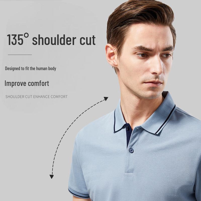 FIRS Men's Cooling Breathable Short-Sleeve Polo Shirt