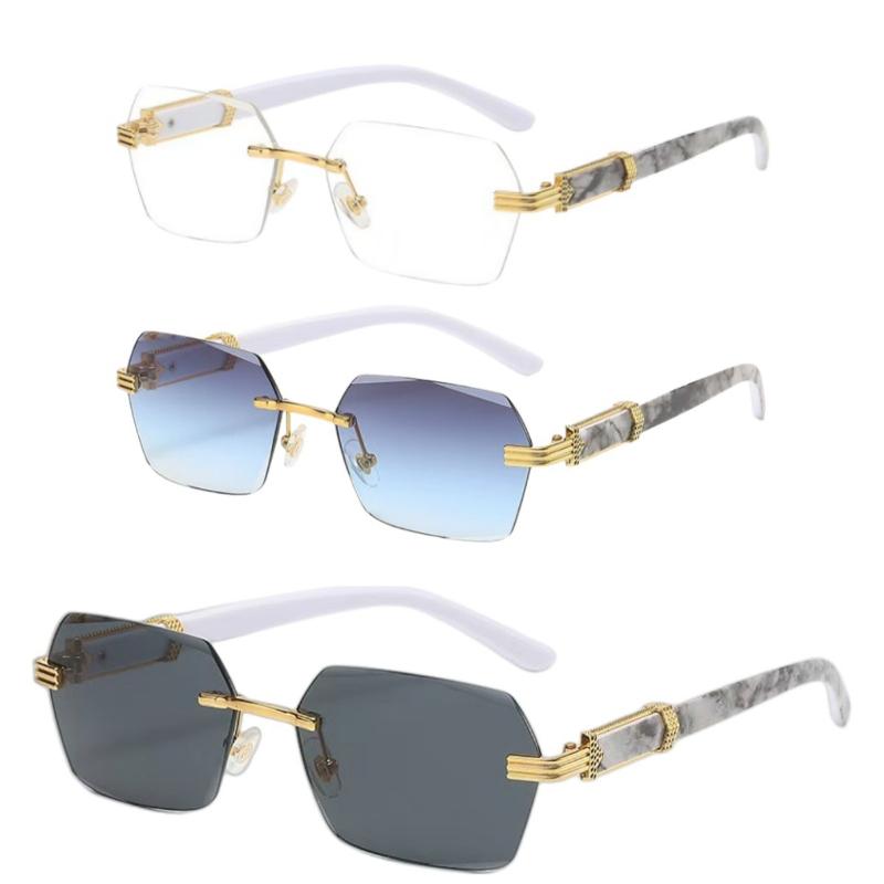 Fashionable Frameless Gradient Sunscreen Sunglasses Outdoor Sunscreen Glasses Uv Resistant Sunglasses