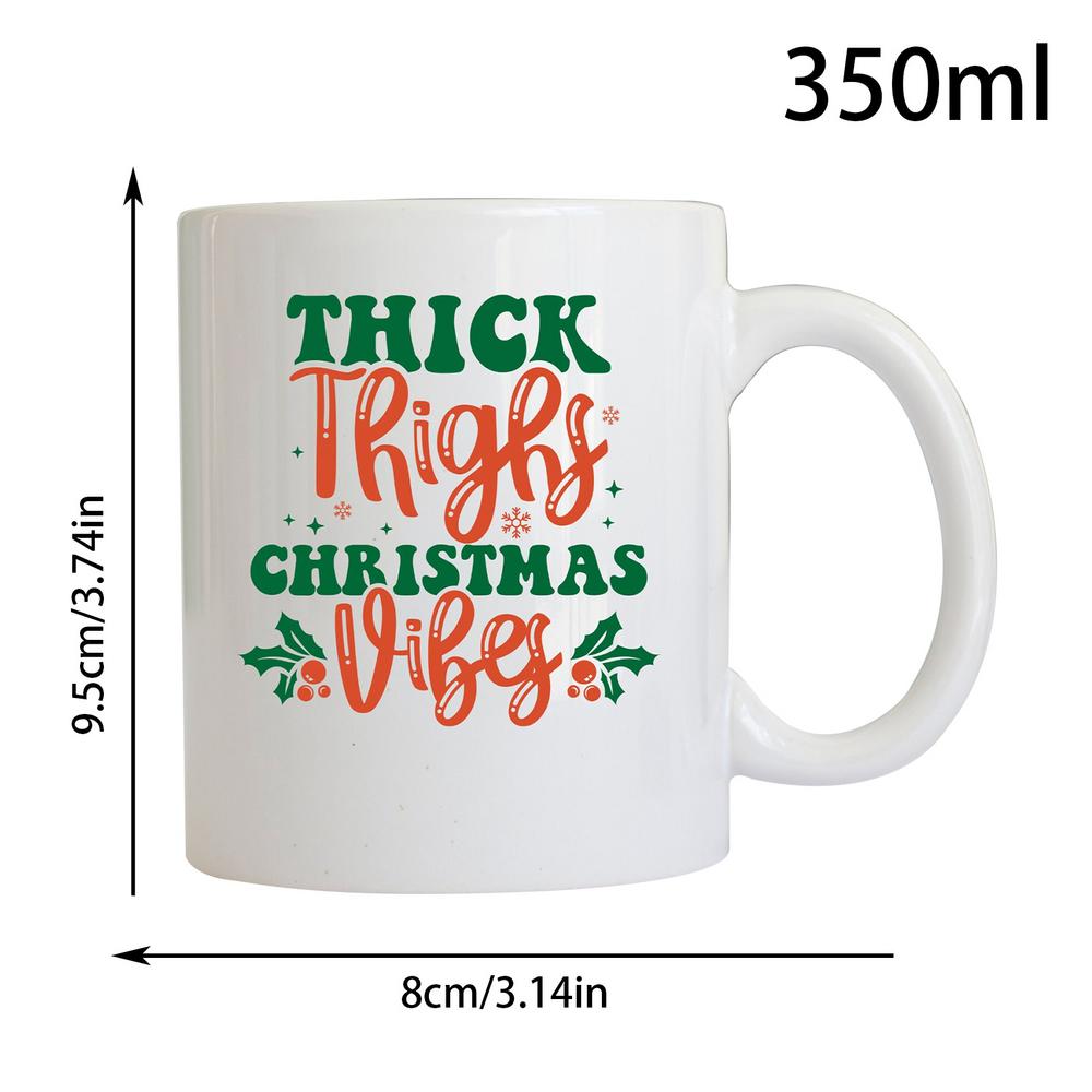 

Mug for Christmas 350ml Cute Christmas Movie Coffee Cup Funny Drinking Cups Large Caliber Women Coffee Mug Christmas Party Tea 350ml
