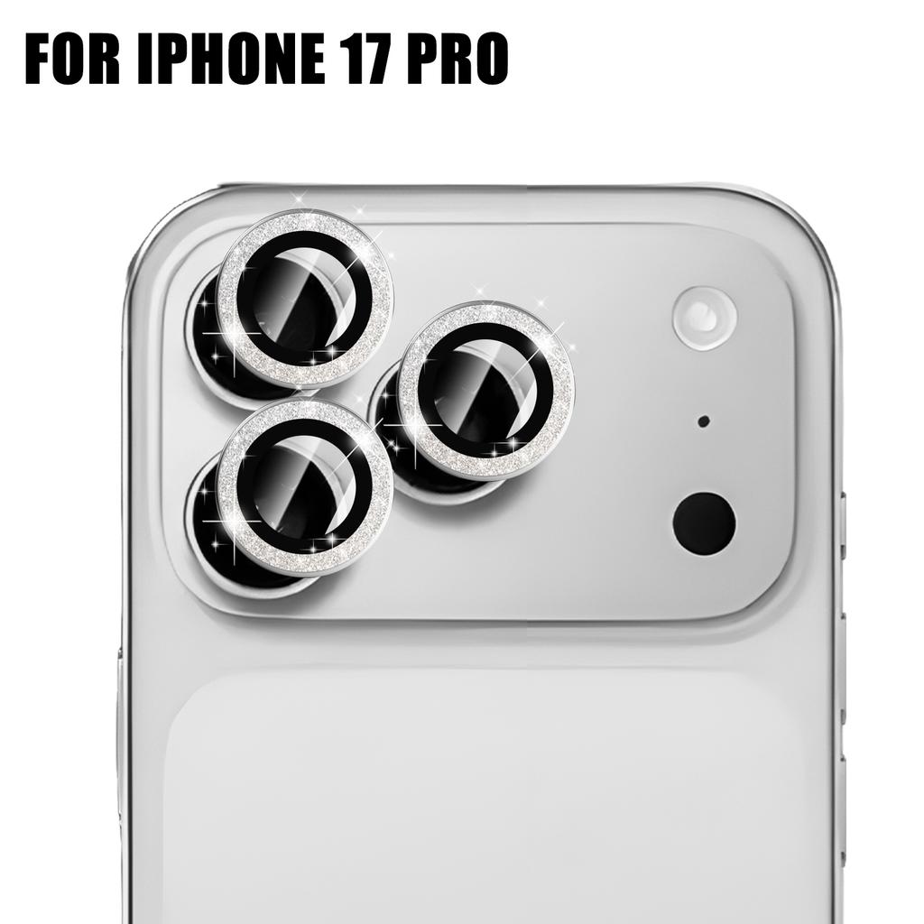 Bling Camera Lens Protector for IPhone 17/17 Air/17 Pro/17 ProMax Aluminum Alloy Tempered Glass Diamond Lens Cover for IPhone17