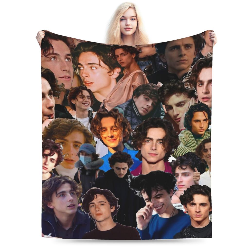 Timothe Chalamet Merch Blanket Lightweight Warm Throw Blankets for Sofa 50x60 Inches Multisize Bedspread