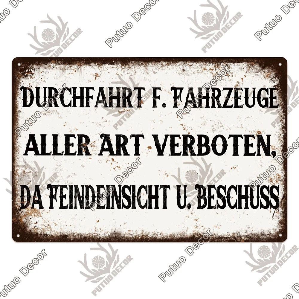 Vintage Russian Text Metal Tin Sign Garage Bar Decor