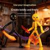 1Pc Rage Stickman Action Figure New Highly Articulated DIY Model Kit with Multiple Joints Collectible Poseable Toy for Creative Display
