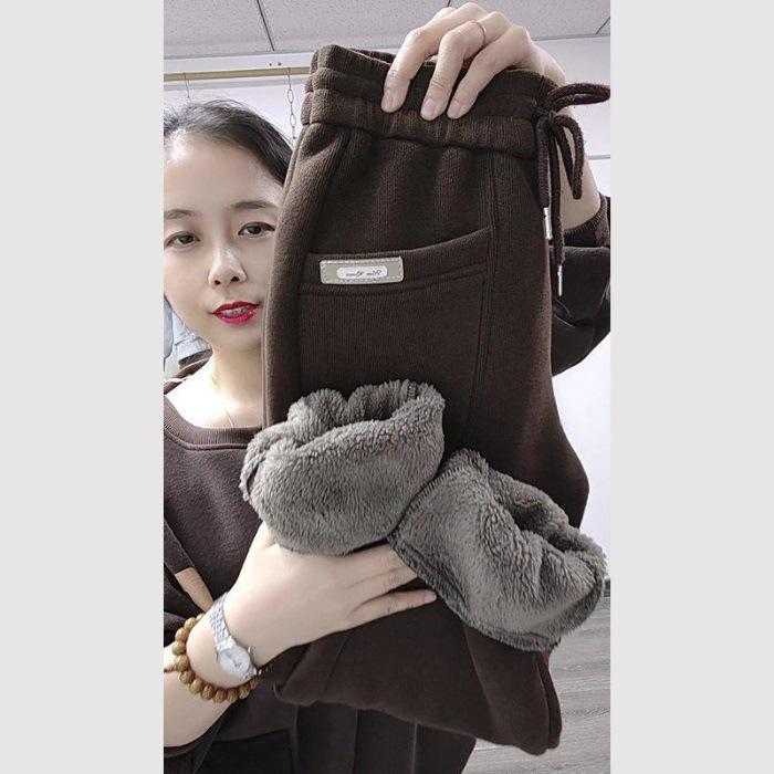 Women s Fleece-Lined Thickened Harem Sweatpants - Warm, Slimming, Casual Style for Autumn and Winter 2XL