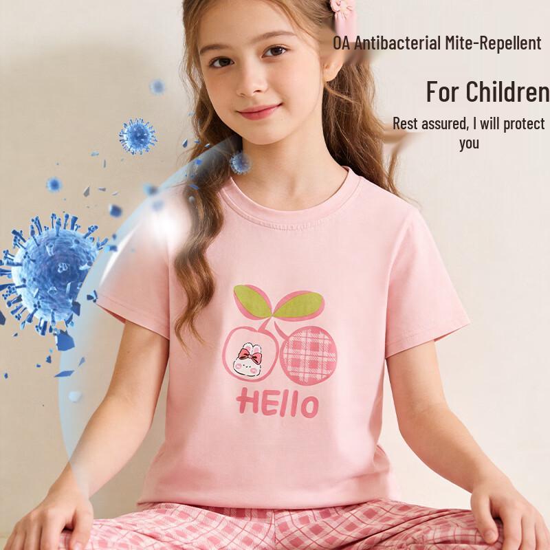 Hodo Girls' Summer Pure Cotton Homewear Set