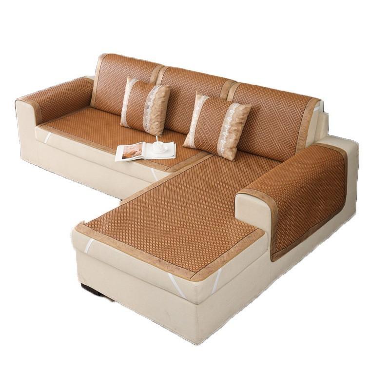 Sofa Cushion Summer Mat Mat Ice Silk Bamboo Rattan Mat Seat Cushion Non-Slip Cool And Breathable Classic Sofa Mat