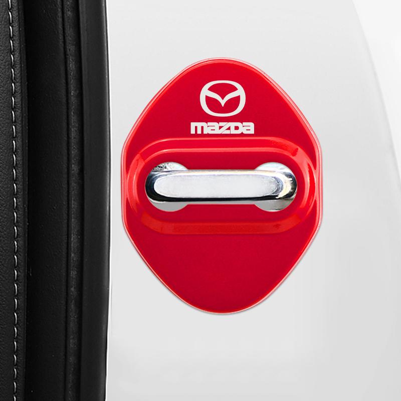 Car-Styling Car Door Lock Cover Auto Emblems Case For Mazda 3 6 Atenza Axela Demio CX3 CX5 MP MS RX8 Car Accessories