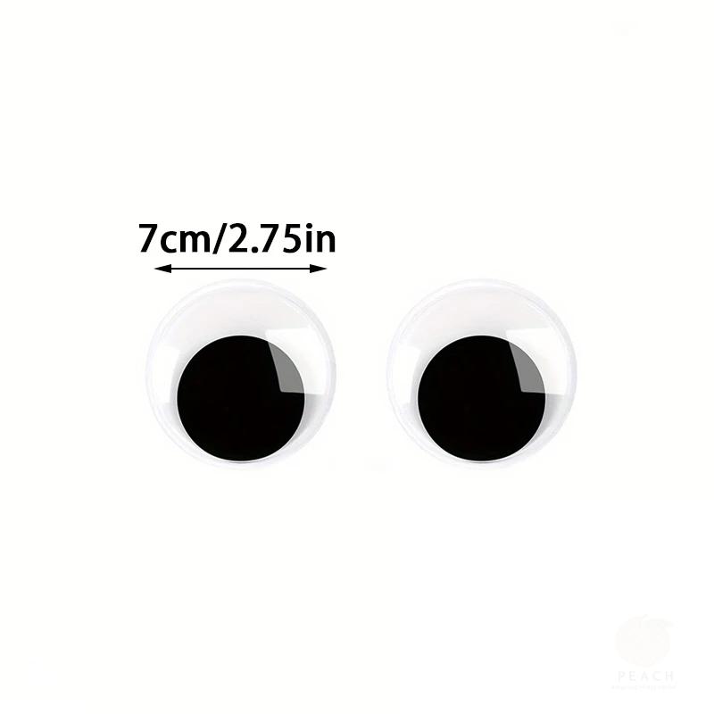 1Pair Self Adhesive Cute Huge Googly Eyes Fridge Wall Sticker Funny Large Black Plastic Eyes Sticker Diy Scrapbook Dolls Eyeball