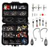 LIHAO Fishing Tackle 160-Piece Swivel Snap Hook Set with Case, Assorted Colors