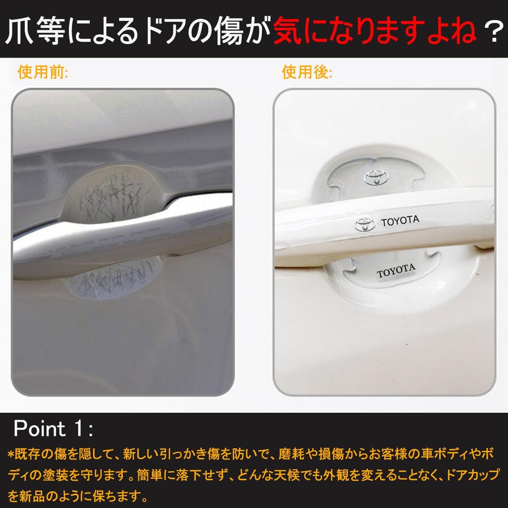 Karell (8 Pieces) Car Door Handle Protector, Specially Designed for Suzuki, Scratch Resistant, Door