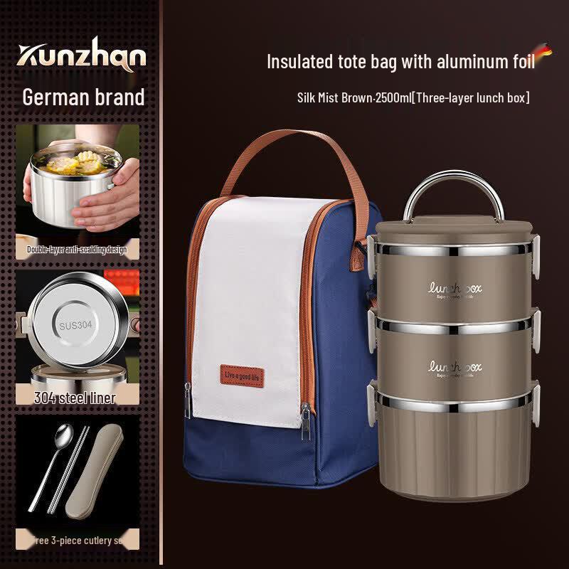 Youluo 304 Stainless Steel Double-Layer Insulated Lunch Box