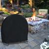 Log Hoop Cover 210D Oxford Waterproof Drawstring Heavy Duty Round Log Rack Cover Black 40 X 24 X