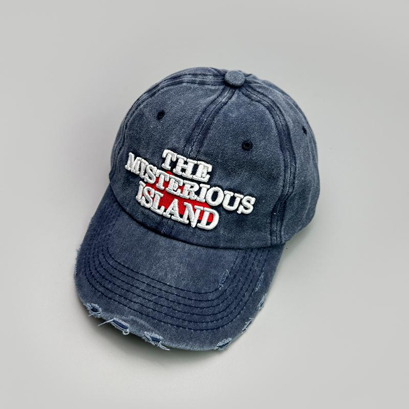 

American Vintage Letter Embroidery Baseball Hats New Unisex Broken Breathable Personal Sunshade Simple Versatile Ins Peaked Caps 52-60cm