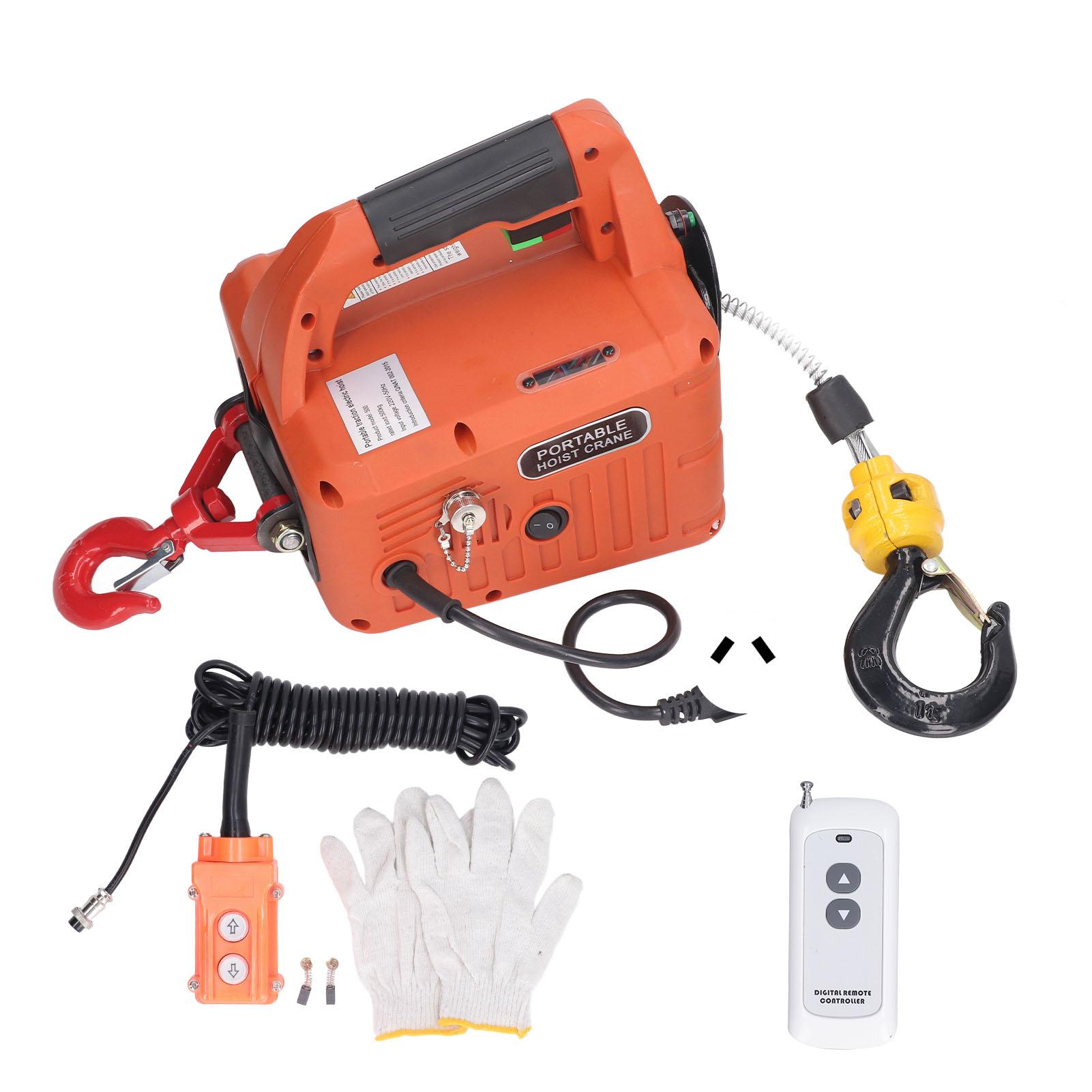 

Portable Electric Hoist Wear Resistant 500KG Capacity Limit Electric Winch 7.6M Maximum Lifting Height for Warehouses