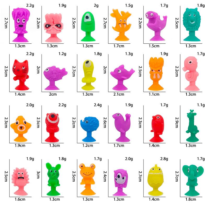 Creative Cartoon Animal Suction Cup Decompression Toys for Fun Parent-Child Interaction