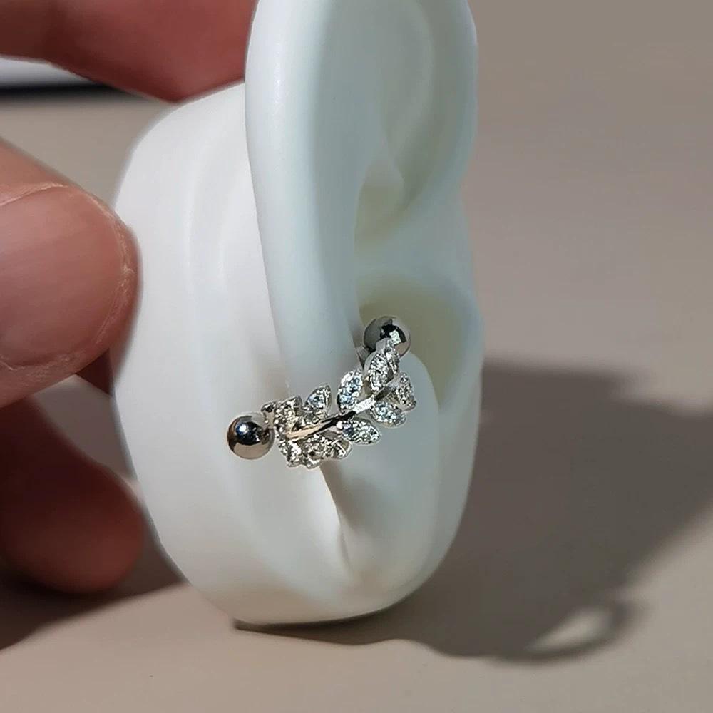 Leaf Ear Bone Nails Women's Side Edge Ear Bone Cochlear Nails Advanced Earrings Versatile