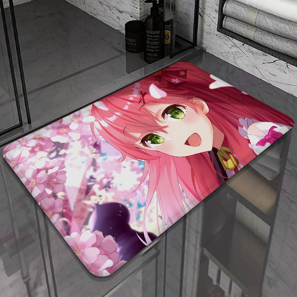 Popular Virtual S-Sakura M-Miko Floor Mat Retro Multiple Choice Living Room Kitchen Rug Non-Slip Modern Home Decor