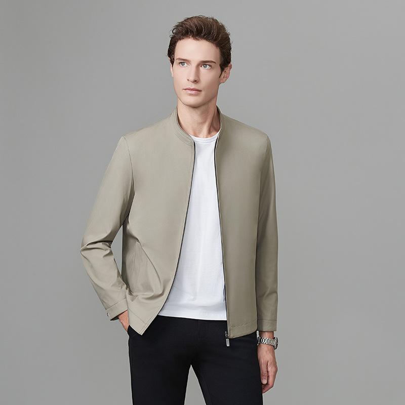 New Style Jacket Stand Collar Men's Casual Jacket Shirt Men's Tops Cadre Jacket Daddy Suit