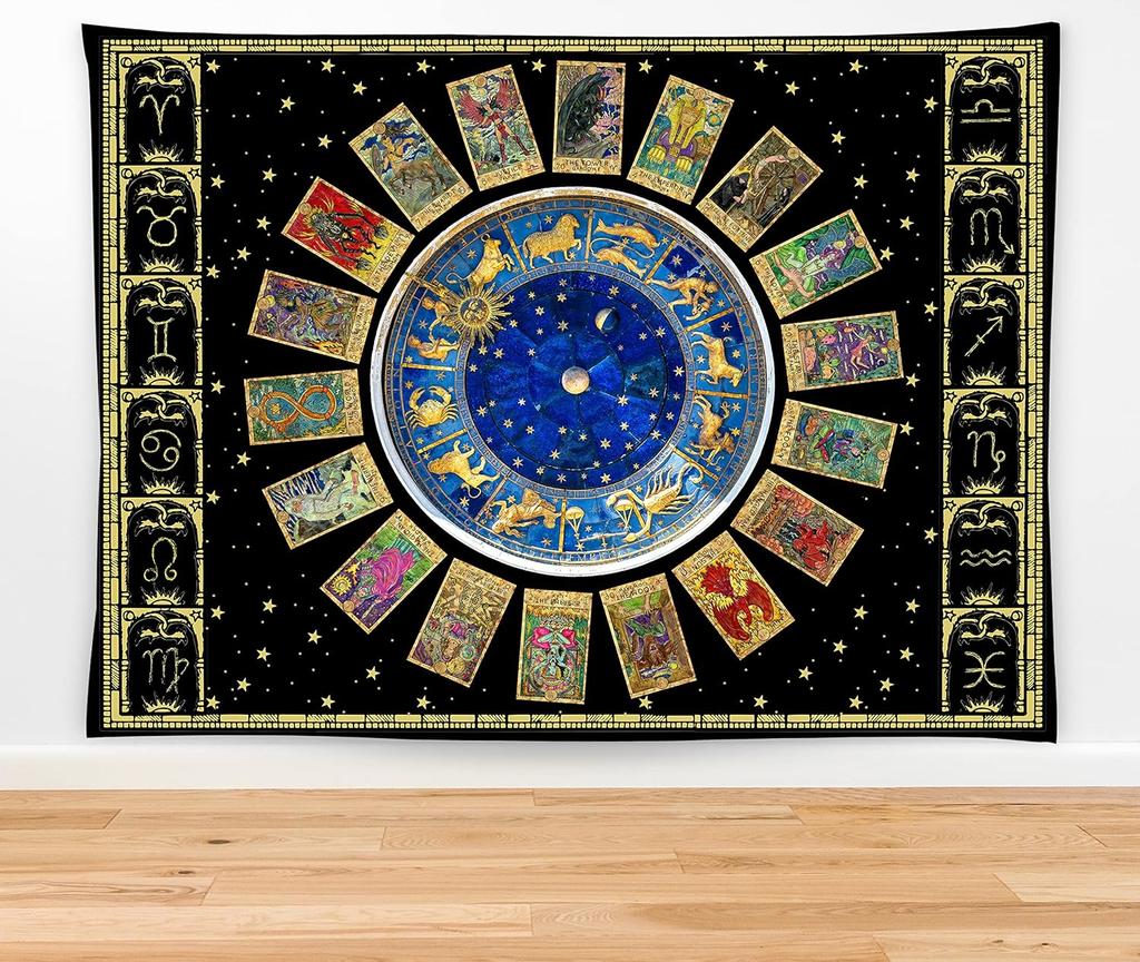 Tarot Tapestry Zodiac Tapestry Constellation Tapestry Astrology Wall Hanging Party Decorations Home Decor For Bedroom Living