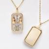 Delicate Zodiac Necklace for Women Gold Plated 12 Constellation Amulet Necklace Shell Crystal Pendant Stainless Steel Jewelry