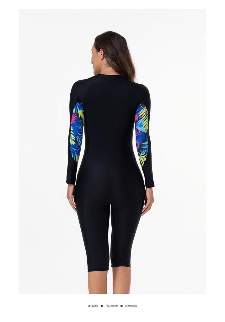Muta da Surf Stile Mediorientale 2025 - Tuta Intera con Zip e Maniche Lunghe Modellante