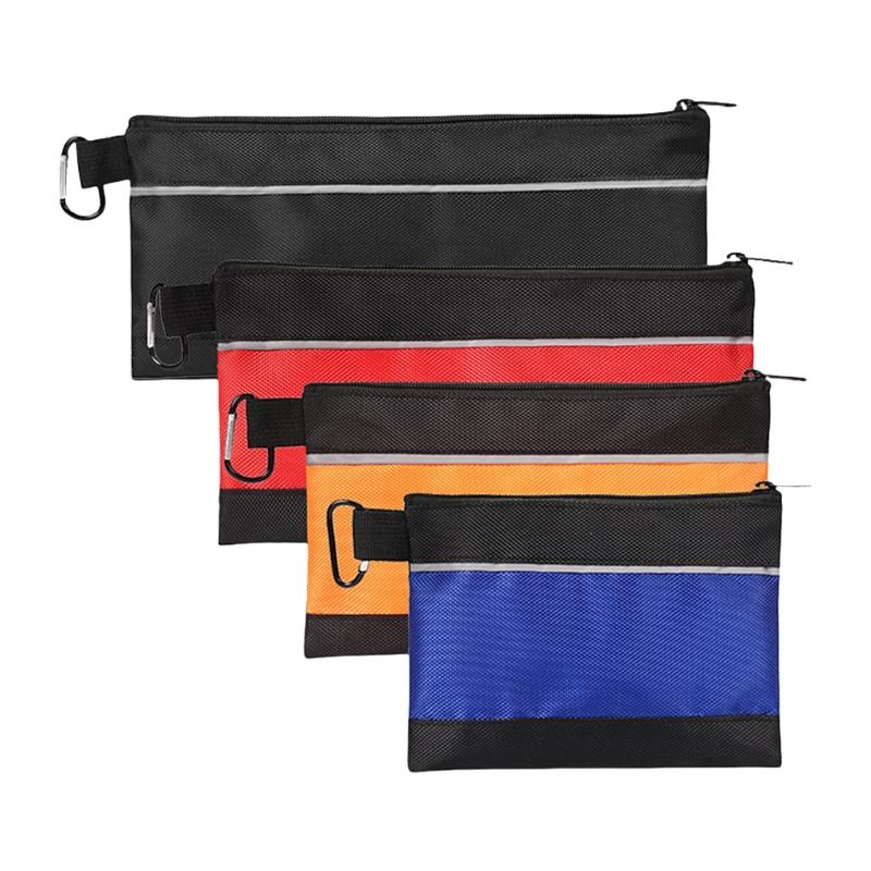 

Small Tool Bag Wide Mouth Tool Bag with Zippers Multipurpose Electrician Tool Storage Bag Power Tool Organizers Pouches 1