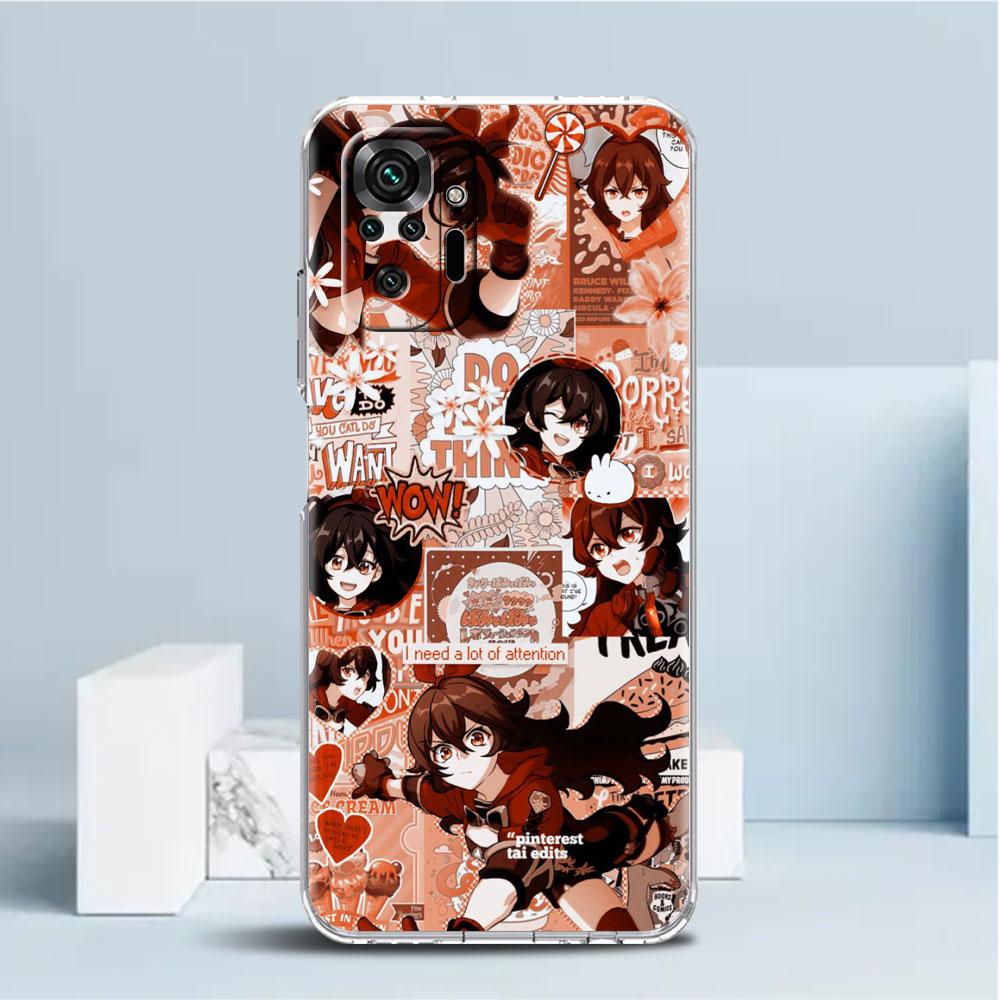 ShockProof Phone Case for Redmi Note 11 11E 10 9 8 Pro 11S 9S 10S K40 9A 9C 8T 7 10C 9t 9s Soft Cover Genshin Impact Beelzebul
