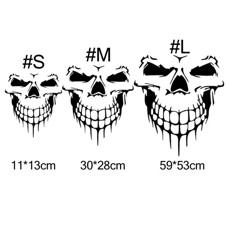 Car Sticker Removable Waterproof Colorful Laser 3D Skull Vinyl PET Decal Sticker Auto Exterior Styling Decoration Accessories