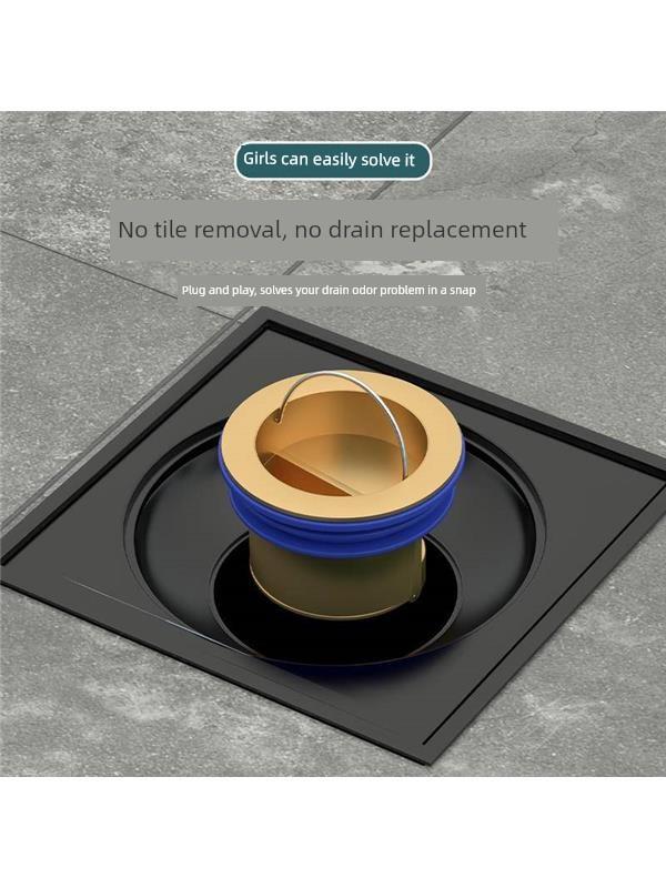 Bathroom Floor Drain Deodorizer, Small Diameter Sewer Anti-Odor Device, Toilet Anti-Insect and Anti-Clogging Drain Cover, Universal
