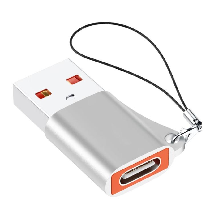 Rugged Metal USB3.0 To Type C Converter with Detachable Lanyard for Seamlessly Smartphones Laptops Connectivity